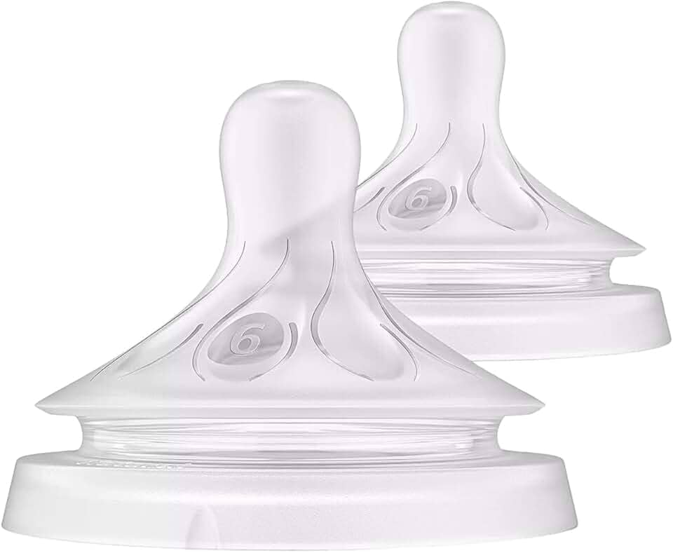 Bicos Pétala 3.0 Philips Avent com válvula anticólicas, fluxo Para Líquido Espesso (fluxo 6), pacote com 2, SCY966/02