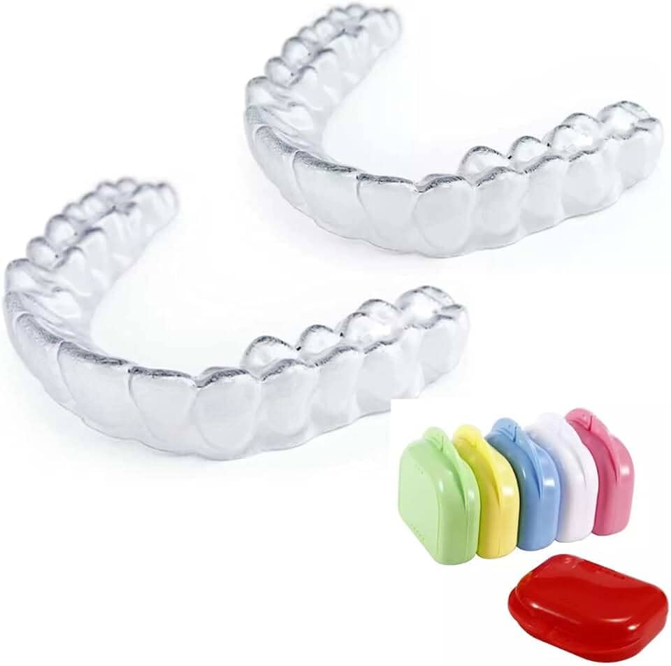 Placa bruxismo farmácia Desgaste dental Com Caixa 1 Par