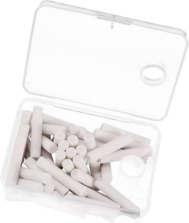 Prettyia Pacote com 50 borrachas de substituição para borracha operada por bateria, refil de borracha elétrica branca de 5 mm para arte, artesanato, escola, escritório, artista, a maioria das borrachas elétricas