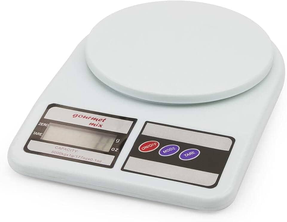 Balança de Precisão Digital para Cozinha Gourmet Mix Branco