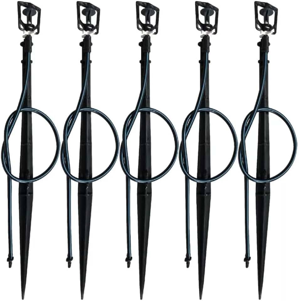 Micro Aspersores Irrigacao Com Haste E Microtubo 10 Unidades Branco