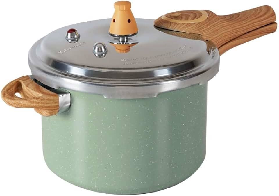 Brinox - Panela de Pressão Antiaderente Ceramic Life com Fundo de Indução 4,2L Pressure - Verde