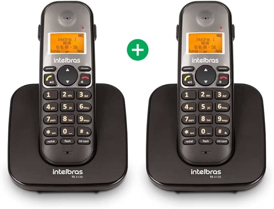 Telefone Sem Fio Digital com Ramal Adicional TS 5122 Preto Intelbras