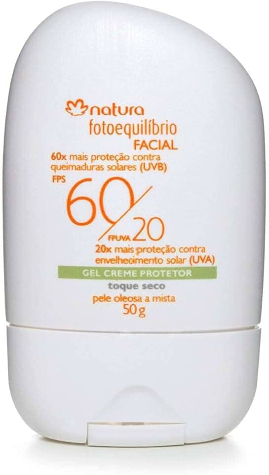 Gel Creme Protetor Facial FPS 60/ FPUVA 20 Pele Mista a Oleosa Fotoequilíbrio - 50g