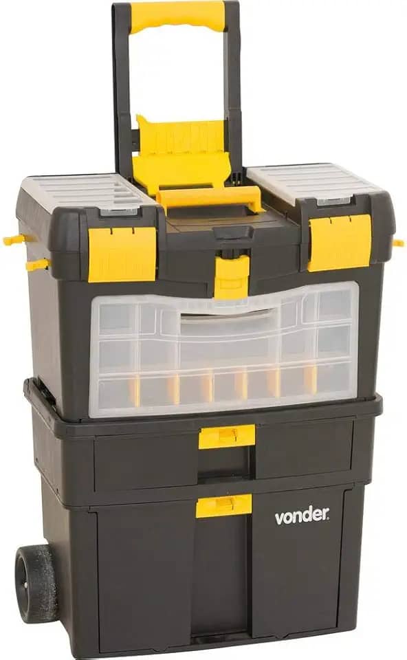 Vonder, Caixa Para Ferramentas, Plástica, Com Rodas, 46,0 Cm X 26,0 Cm X 62,0 Cm, Crv 0100.