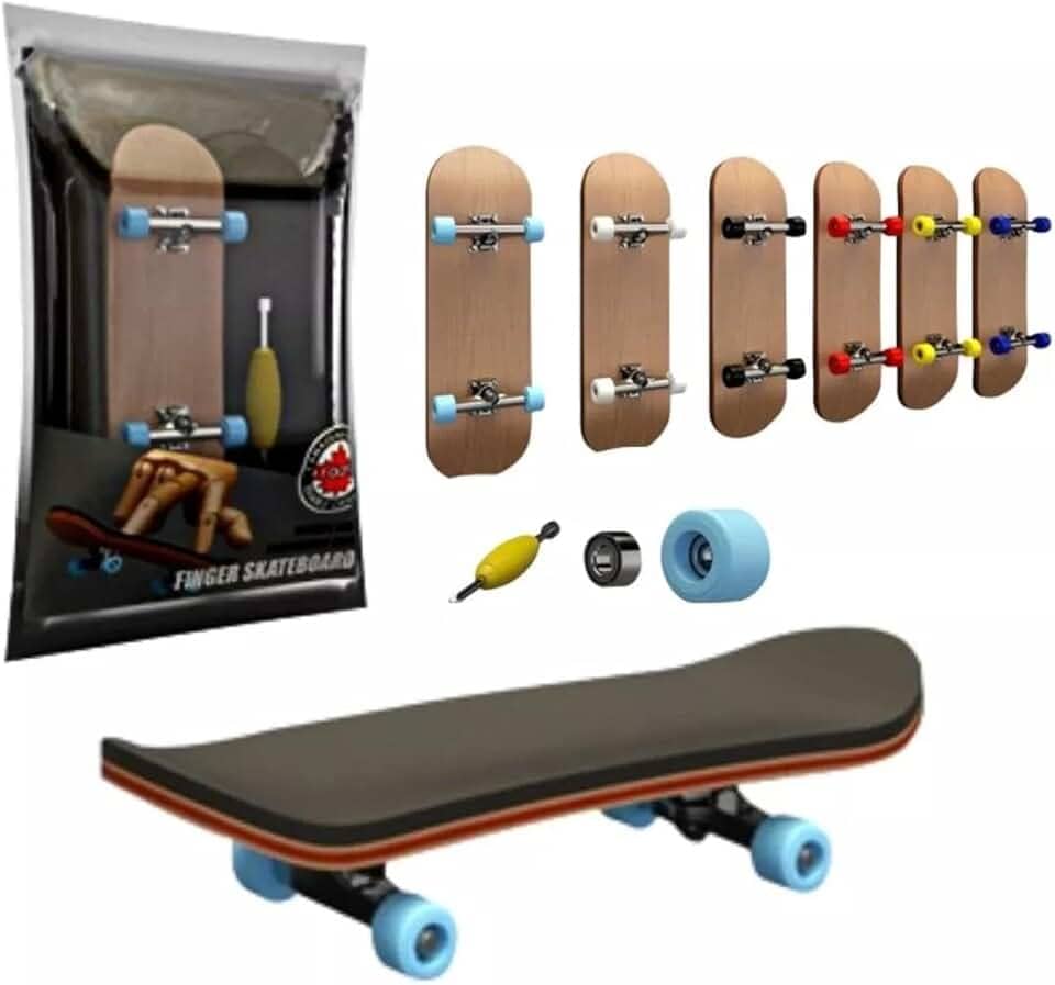 Skate Dedo Profissional De Madeira Com Rolamento Fingerboard