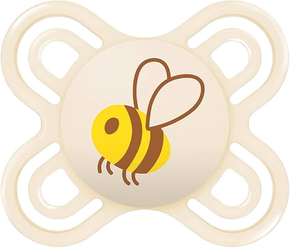 MAM Baby 1 Chupeta Perfect Start Com Disco Extraventilado e Bico Extrafino de Silicone Skinsoft para Crianças 0-2 Meses, Neutra