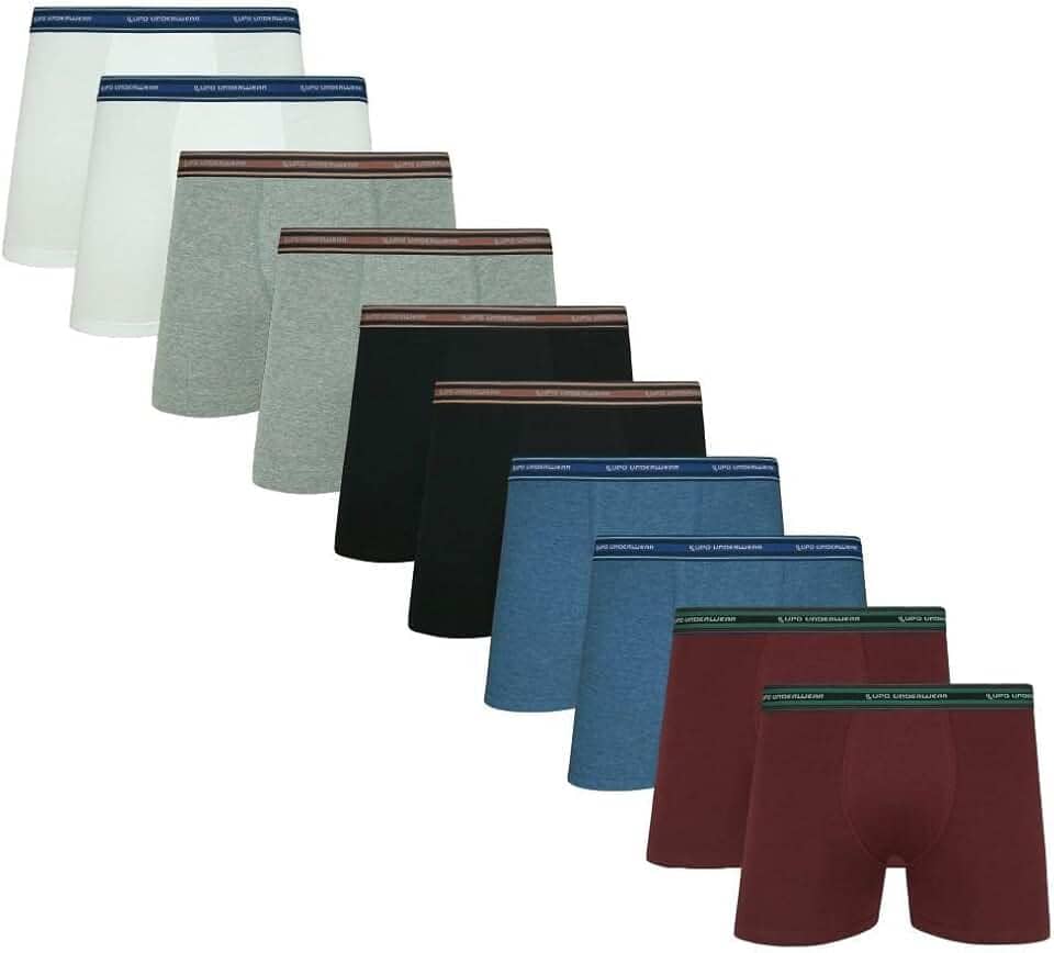 Kit 10 Cuecas Boxer Lupo Sortido