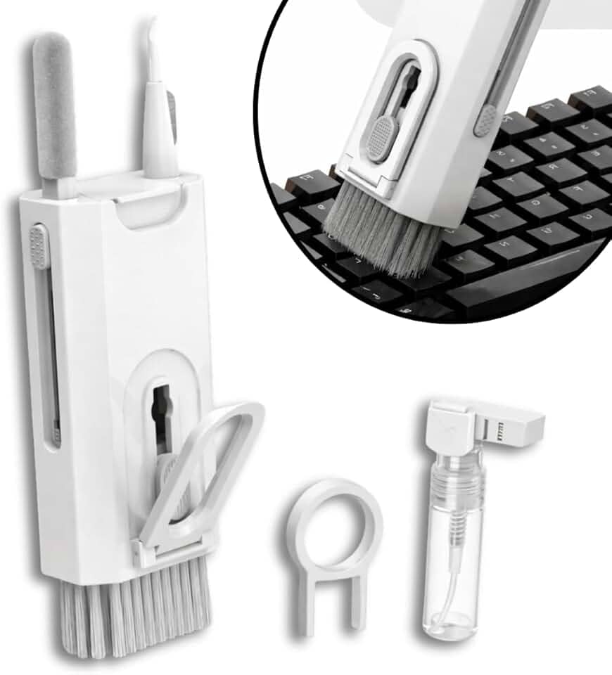 Escova Kit de Limpeza 8 em 1 para Teclado, Fone de Ouvido, Tela de Computador e Celular, Kit Multifuncional Limpador e Removedor de teclas - Qualidade Premium LNSTORE