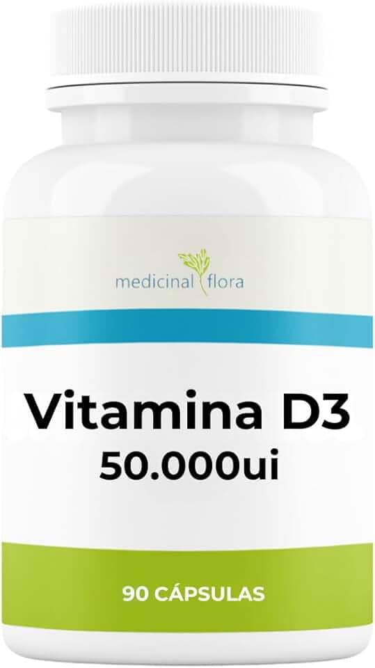 Vitamina D3 50.000UI – 90 Cápsulas - Suplemento Alimentar