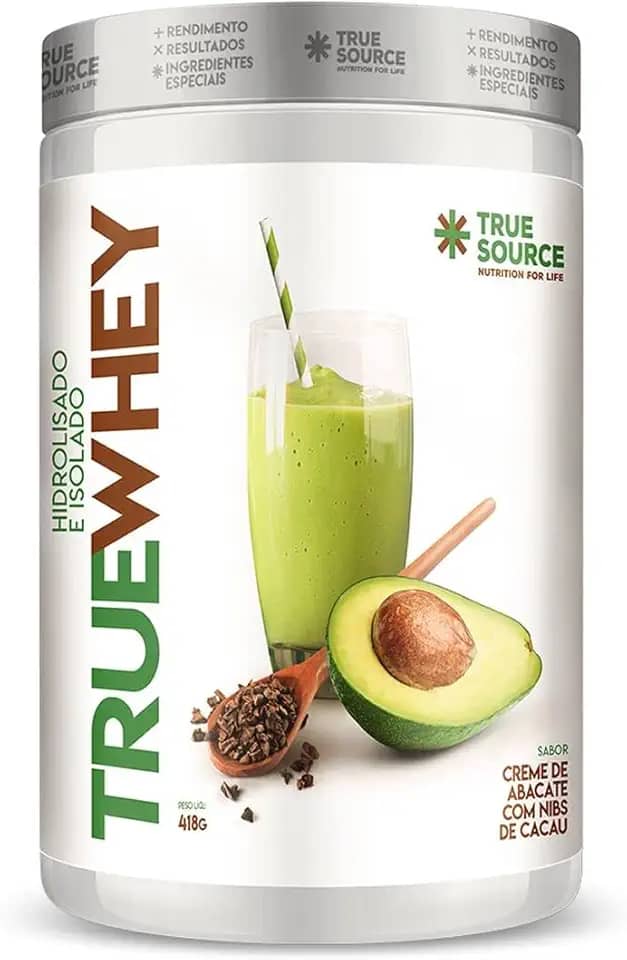 True Whey Protein Hidrolisado e Isolado - 418G Creme de Abacate com Nibs de Cacau, True Source