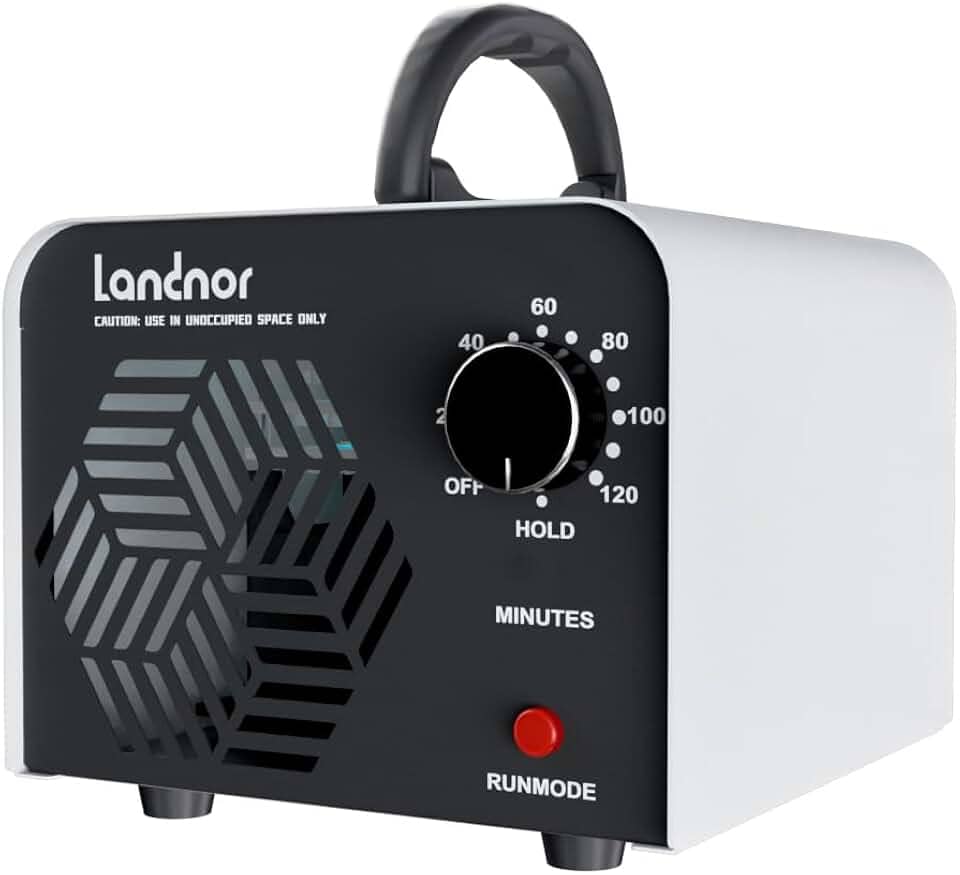 Gerador de ozônio 90.000 mg/h, desodorizador de purificador de ar de ozônio para áreas de 6.000 metros quadrados, remoção eficiente de odores para casa, porão, fumaça, quarto de animais de estimação