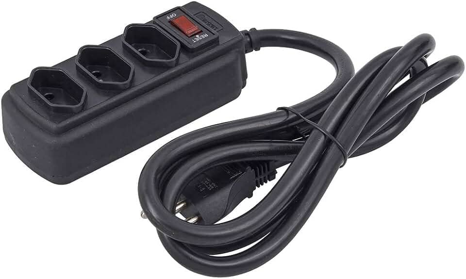 Force Line - Filtro de Linha 3 Tomadas 1.5M 20A Preto