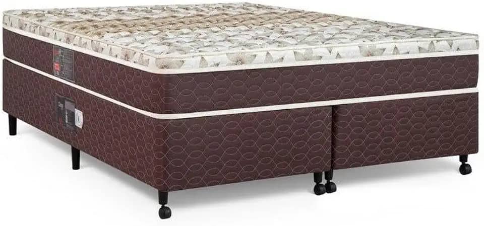Cama Box + Colchão Castor Queen Class One Face Híbrido 158x198x52cm