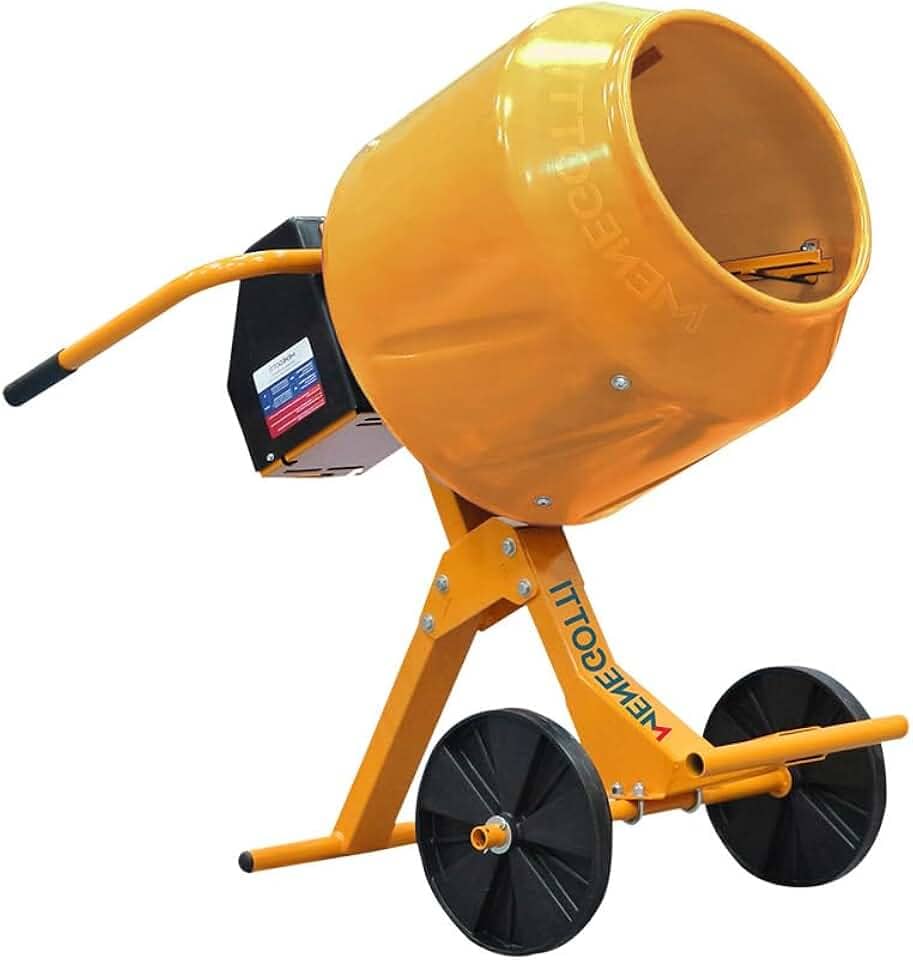 Betoneira Menegotti 130L 220V 1/2CV | Tambor Polímero Desmontável | 15 Ciclos/Hora | Motor Monofásico 0,5CV | 30 RPM | Compacta e Robusta