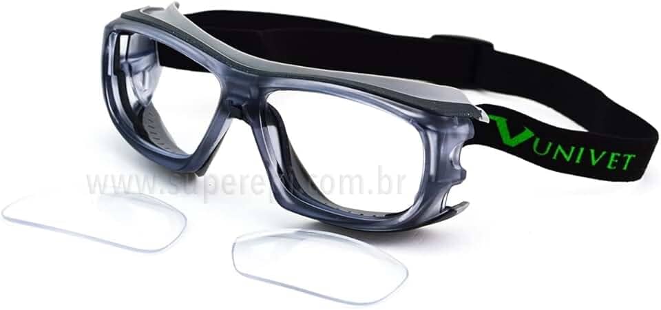 Armação Óculos Proteção Esportivo Para Lentes De Grau Univet 5x9e Ciclismo Corrida Futebol Paraquedismo Aventuras