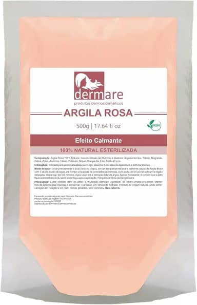 DERMARE Argila Rosa Para Peles Sensíveis 500G Dermare