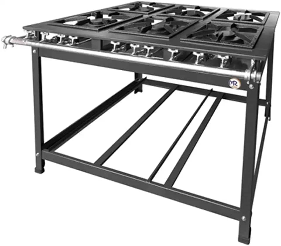 Fogão Industrial 6 Bocas 3 Duplas Tradicional Baixa Pressão MR Fogões 30x30 P7