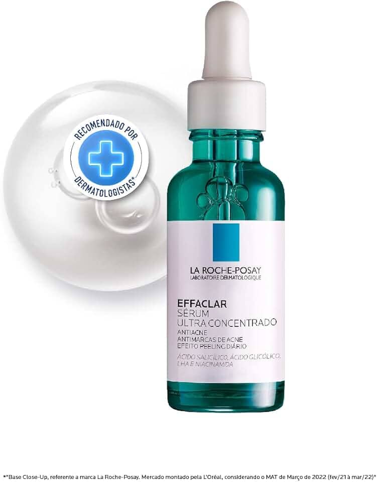 La Roche-Posay Effaclar Sérum Ultra Concentrado, Sérum Antiacne, Reduz Espinhas, Cravos, Marcas de Acne e Poros Visíveis