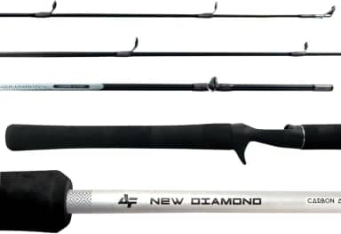 Albatroz New Diamond C562M, Vara de Pesca em Fibra de Carbono, 1,68m, 2 Partes, Ação Média