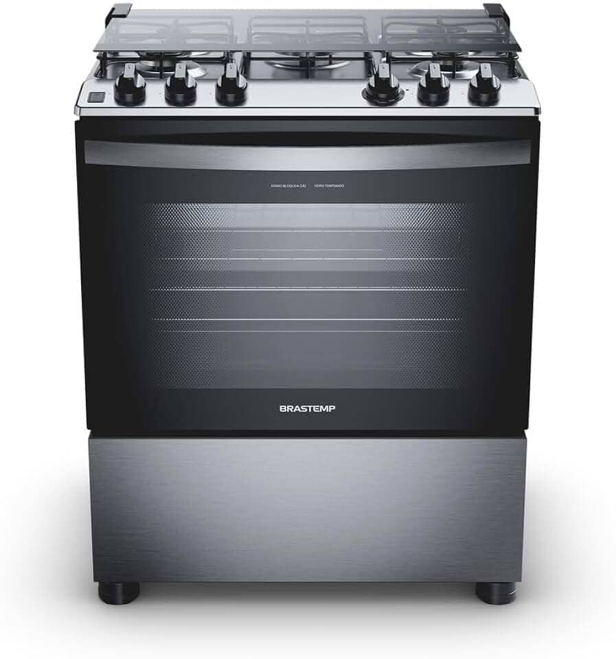 Fogão Brastemp 5 Bocas Cor Inox Com Turbo Chama - BFS5GDR 110V