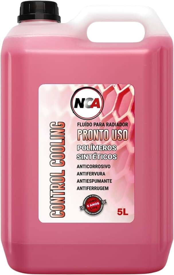 Galão 5L Aditivo Radiador NCA Rosa | Control Cooling Profissional | Polímeros Sintéticos | Pronto Uso | ISO 9001