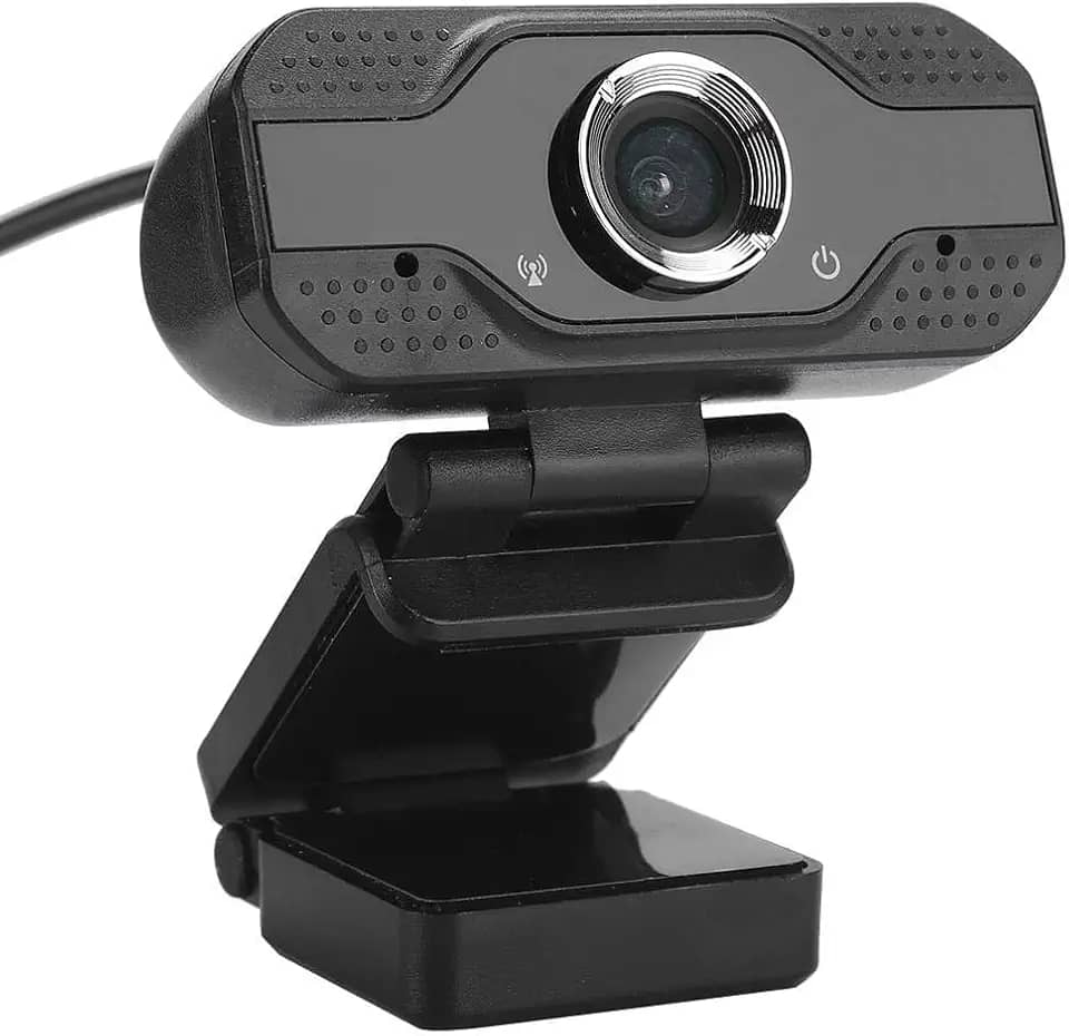 Webcam Full HD 1080p com Microfone para Computador e Notebook – Câmera USB Plug & Play com Redução de Ruído e Suporte Ajustável para Aulas Online, Reuniões e Home Office
