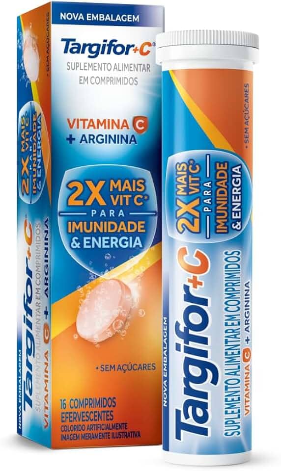 Targifor C Vitamina C e Arginina 16 comprimidos efervescentes