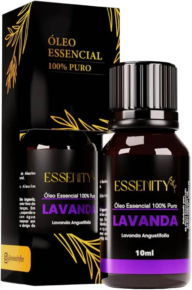 Óleo Essencial de Lavanda 10ml 100% Puro – Ideal para Difusor, Aromaterapia e Relaxamento, Vegano – ESSENITY
