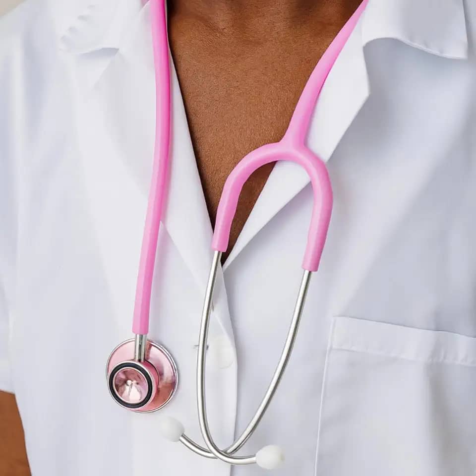 Estetoscópio Bioland Duplo Adulto Infantil Enfermagem Rosa