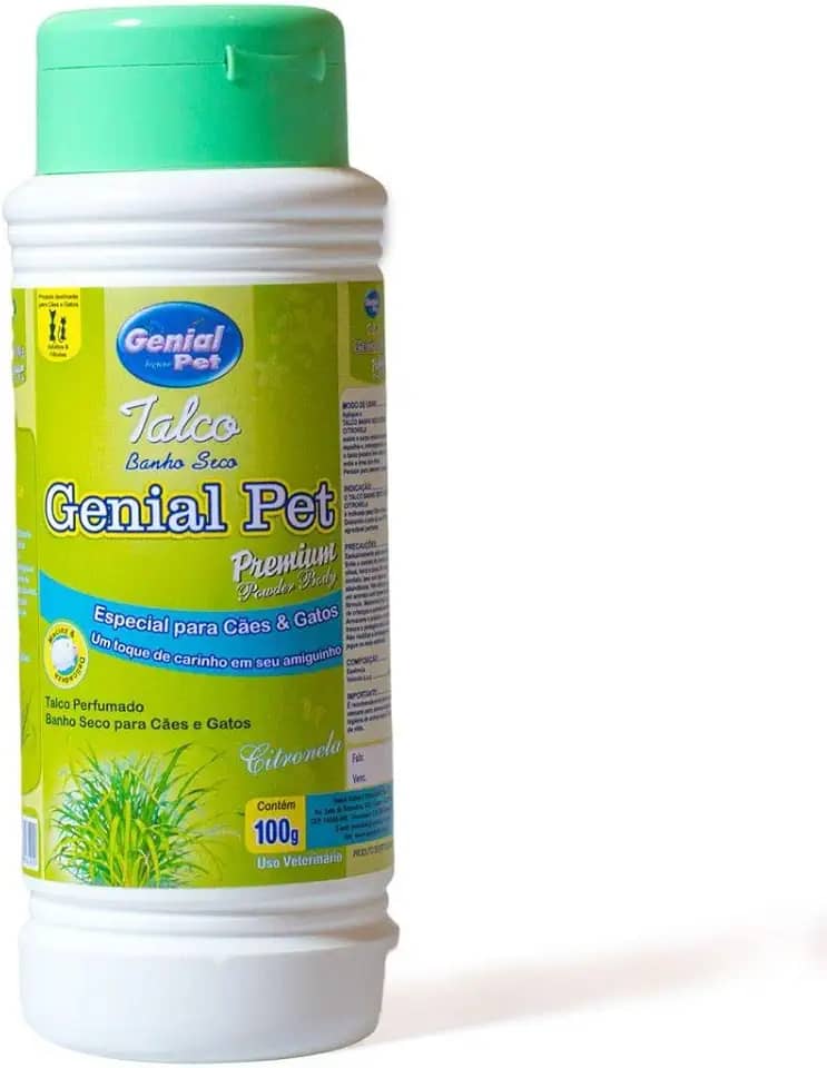 Genial Pet Talco Banho Seco Genial Citronela 100G Para Cães