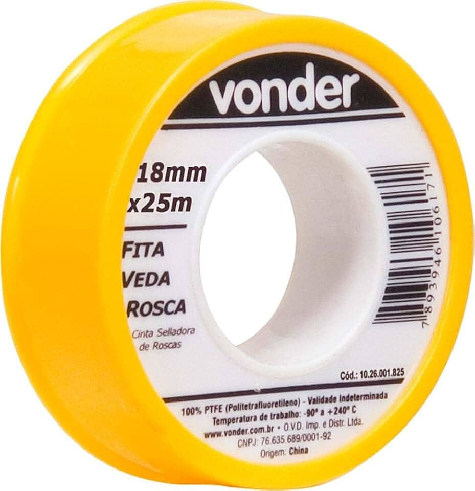Vonder, Fita Veda-Rosca 18 Mm X 5 M.