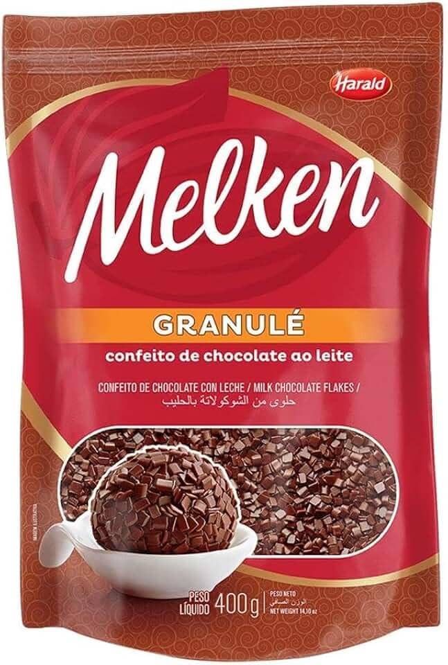 Chocolate Granulado Ao Leite Granulé 400g Melken Harald