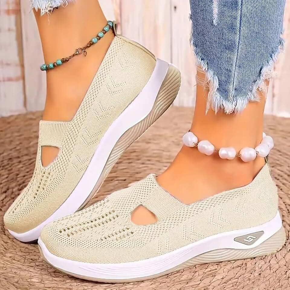 Tênis de caminhada feminino: respirável, confortável, antiderrapante, leve, suporte de arco, perfeito para uso interno/externo, primavera/verão/outono, branco, tamanhos femininos dos EUA