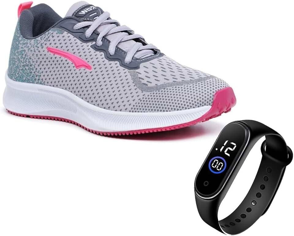 Tenis Academia Feminino Leve Macio Corrida + Relogio