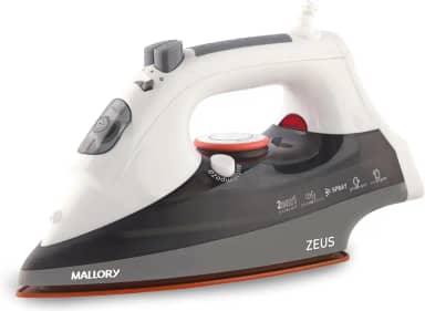 Ferro de passar Mallory Zeus 2 em 1 – Vapor e Seco com Base Em Cerâmica, Capacidade de 300ml, Temperatura Máxima ± 250oC - 127V