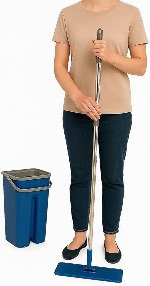 ESFREGÃO MOP FLAT LAVA E SECA - BALDE 5 LITROS- COM 2 REFIS - COR SORTIDA