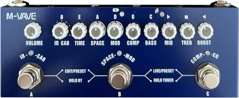 Pedal de efeito combinado de baixo multifuncional portátil CUBE BABY com reprodução de música sem fio, gravação de telefone, função de interface de áudio