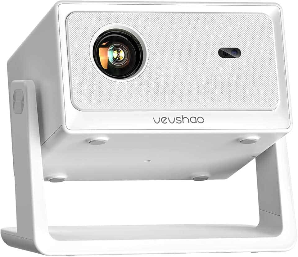 VEVSHAO A16 Projetor Portátil Android Smart,4K 1080p portátil Full HD Mini Projetor 380 ANSI Auto Focus Auto Keystone,Wi-Fi 6,Android 12,automatic obstacle avoidance,Home Video Proyector,para casa