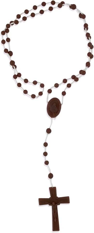 Terço econômico de plástico Vatican Imports | 10 cores brilhantes | Perfeito para acampamentos, grupos e retrações | Feito na Itália | Acessórios de oração cristã