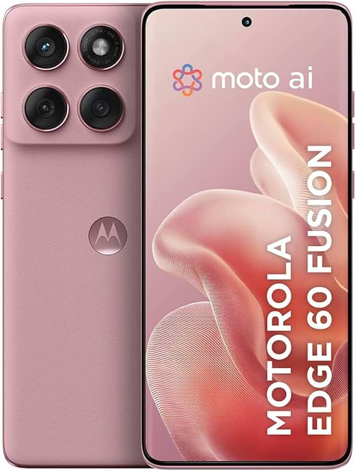 Smartphone Motorola Edge 60 Fusion 5G - 256GB 16GB (8GB RAM+8GB Ram Boost) 50MP Sony AI Camera IP68 NFC - Rosa