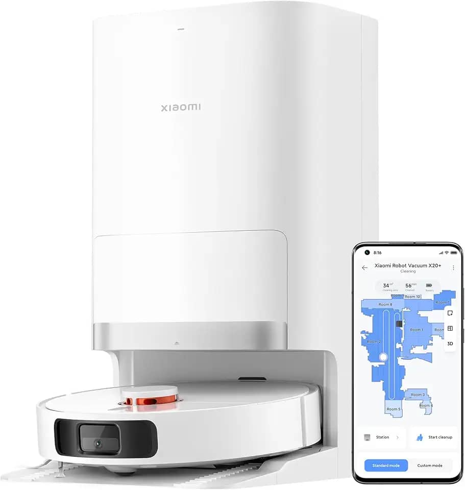 Aspirador robô inteligente Xiaomi X20+, navegação a laser LDS 8000 PA, varredura e esfregão de sucção