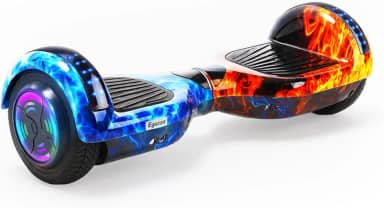 Egazza K5 Hoverboard Dança do Gelo e Fogo, Scooter de Equilíbrio 6,5' com Bluetooth e Luzes LED para Crianças e Adolescentes