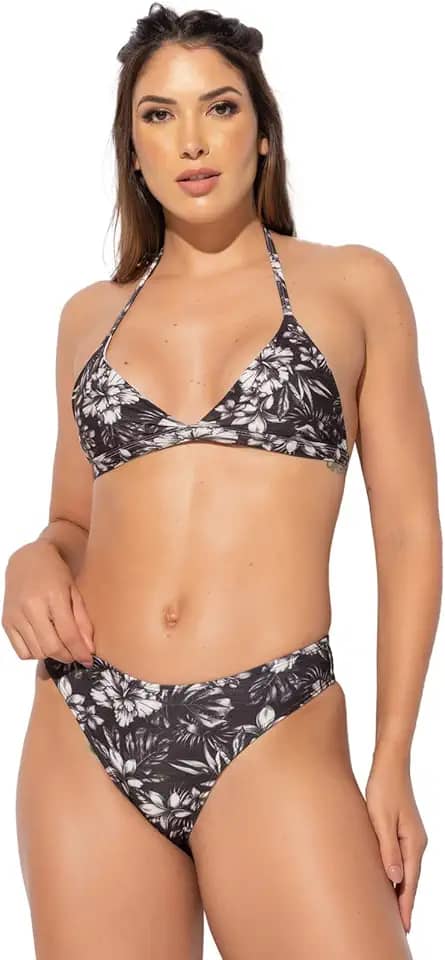 Biquíni MVB Modas Feminino Asa Delta Cintura Alta Fio Dental