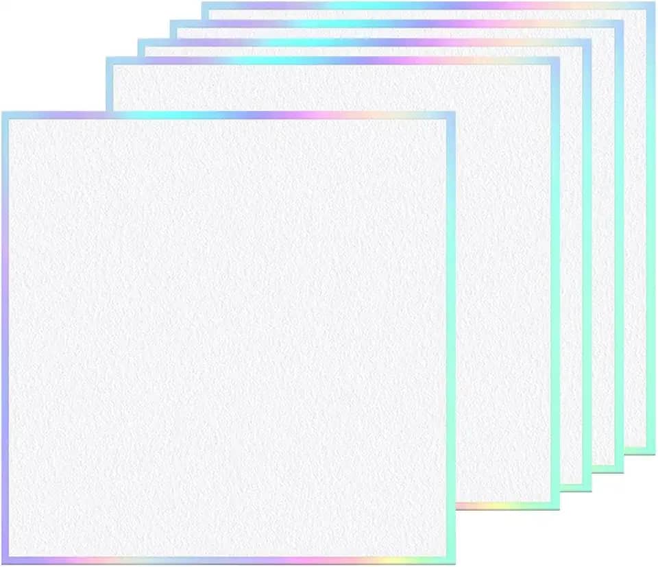 Conjunto de 5 Pranchetas Japonesas Shikishi, Pranchetas para Assinatura, Papel para Desenho de Anime, Papel Washi, Quadradas, para Marcadores, Esboços, 15cmx15cm