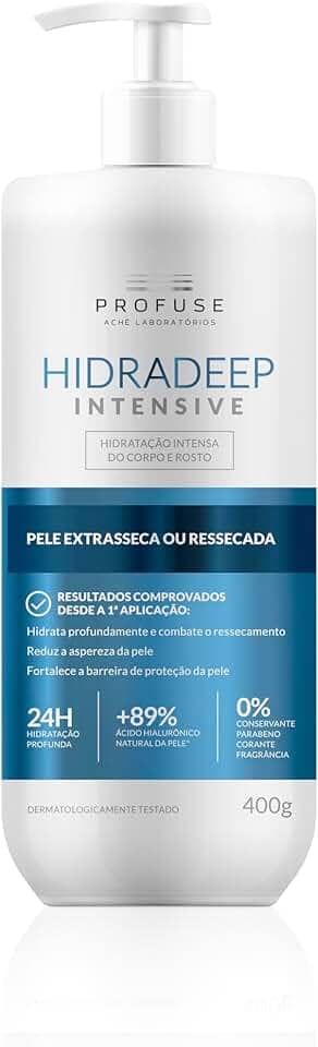 Profuse Hidratante para Corpo e Rosto Hidradeep Intensive Pele Extrasseca ou Ressecada com 400g