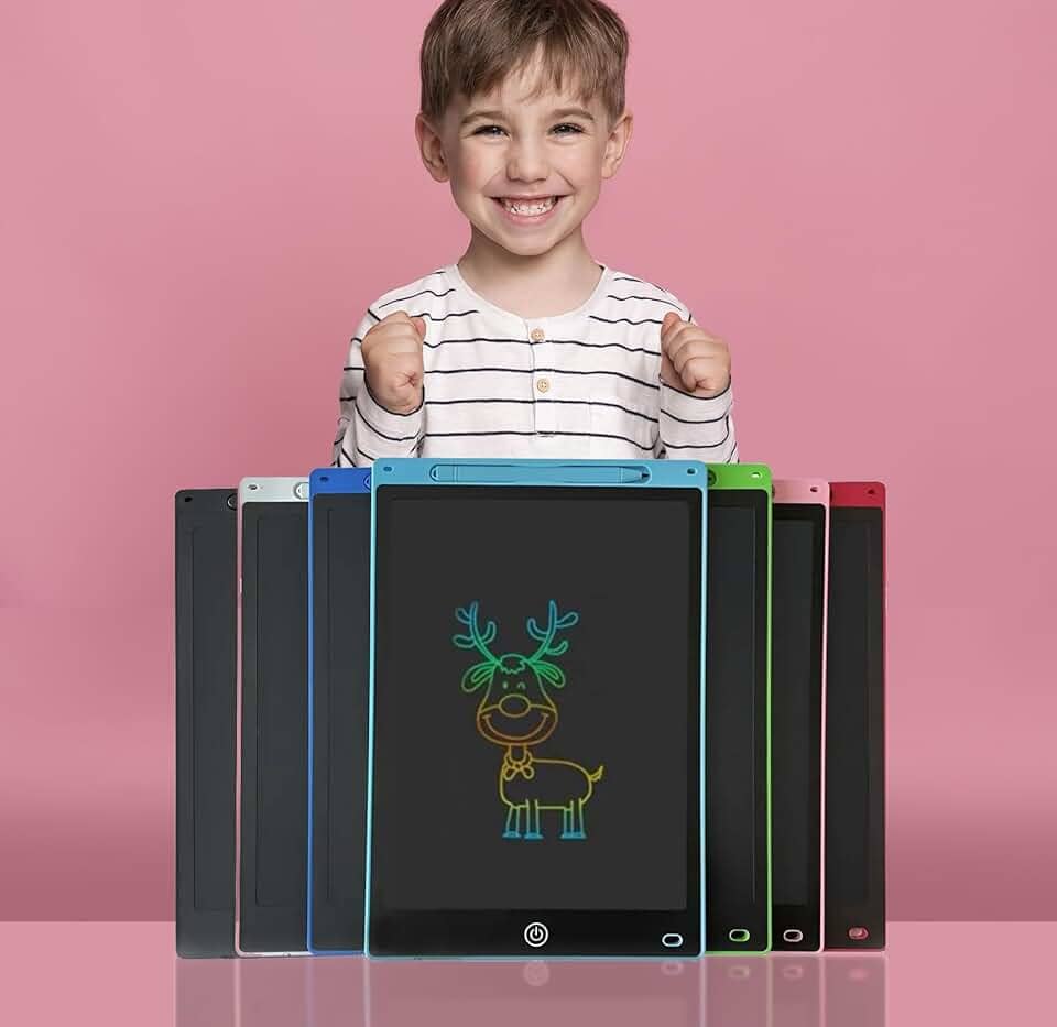 Lousa Mágica Infantil Digital LCD 8,5 Polegadas – Tablet de Escrita Colorida para Desenho, Educativa - Cores Sortidas