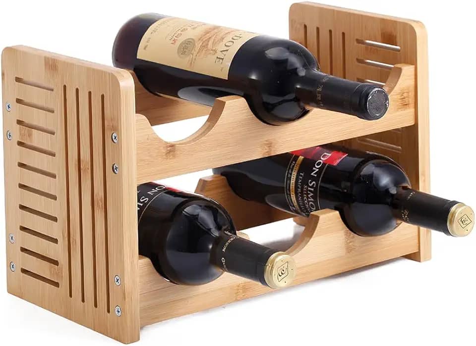 ADEGA P/VINHO DE BAMBU 6 GARRAFAS VINUM 34x17,8x22cm