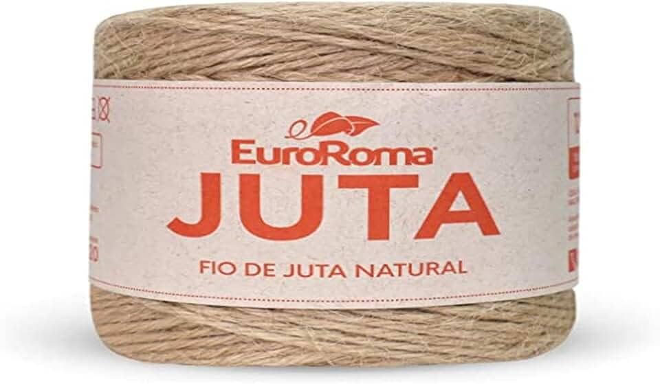 Barbante Cru, Euroroma, Juta Natural, 10/4, Rolo de 125 Metros