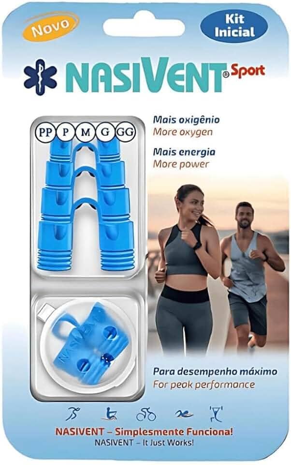 DILATADOR NASAL NASIVENT® SPORT PREMIUM - Mais Energia - Respiração Nasal Aprimorada - Em silicone medicinal de altíssima qualidade - Respiração Melhorada durante o Esporte